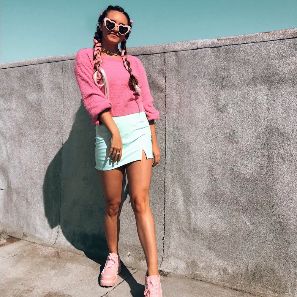 Princess Polly mint green skirt